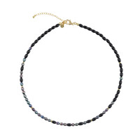 Collar en plata con Turmalina negra