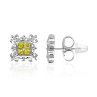 Pendientes en plata con Zafiro amarillo (Dallas Prince Designs)