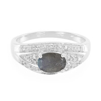 Anillo en plata con Espectrolita