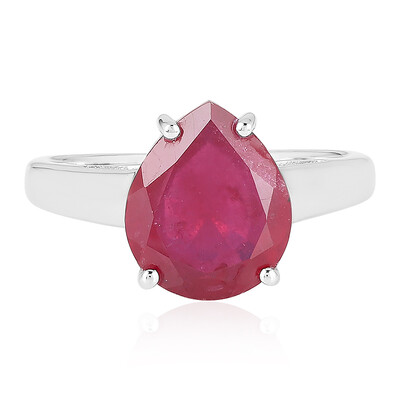 Anillo en plata con Rubí de Madagascar