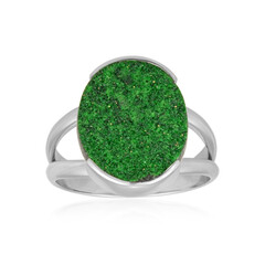 Anillo en plata con Uvarovita (Bali Barong)