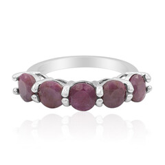 Anillo en plata con Rubí
