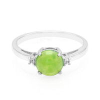 Anillo en plata con Crisoprasa imperial