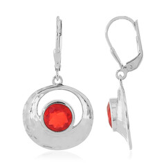 Pendientes en plata con Ópalo rojo de Etiopía