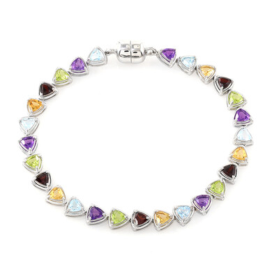 Brazalete en plata con Amatista de Zambia