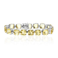 Brazalete en plata con Citrino de color limón