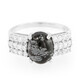 Anillo en plata con Obsidiana Copo de Nieve
