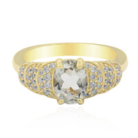 Anillo en plata con Amatista verde