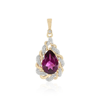Colgante en oro con Granate Magenta (SUHANA)