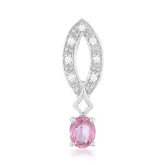 Colgante en plata con Zafiro Padparadscha