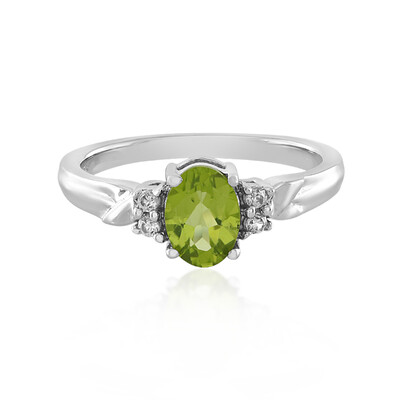 Anillo en plata con Peridoto de Arizona