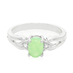 Anillo en plata con Crisoprasa