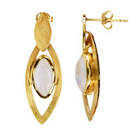 Pendientes en plata con Labradorita blanca
