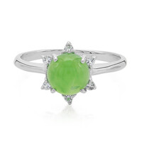 Anillo en plata con Crisoprasa imperial