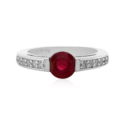 Anillo en plata con Rubí de Madagascar