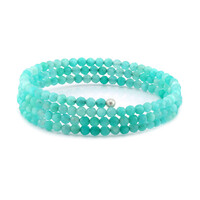 Brazalete en acero con Amazonita (Riya)