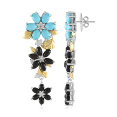 Pendientes en plata con Turquesa bella durmiente (Dallas Prince Designs)