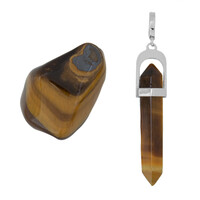 Accesorio en plata con Ojo de tigre