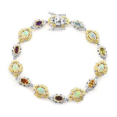 Brazalete en plata con Ópalo de Welo (Gems en Vogue)