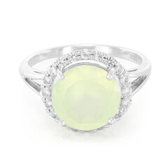 Anillo en plata con Prehnita