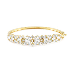 Brazalete en plata con Topacio blanco