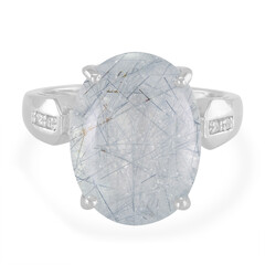 Anillo en plata con Cuarzo rutilado de Mutuca