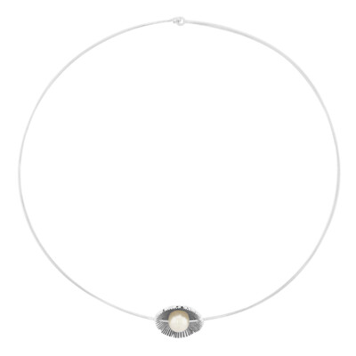 Gargantilla en plata con Perla Freshwater