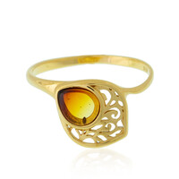 Anillo en plata con Ámbar báltico