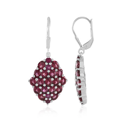 Pendientes en plata con Rodolita