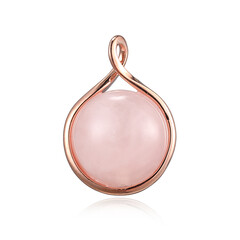 Colgante en plata con Cuarzo rosa