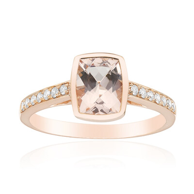 Anillo en oro con Morganita AAA (CIRARI)