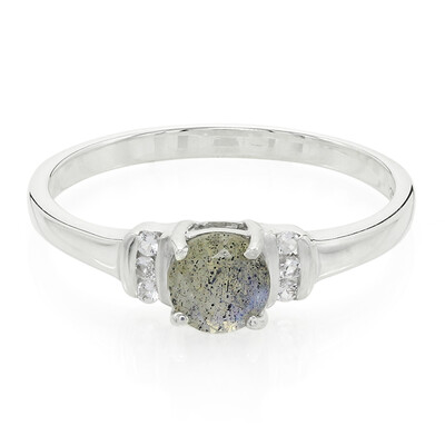 Anillo en plata con Espectrolita