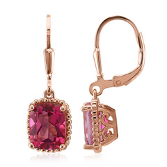 Pendientes en plata con Topacio rosa