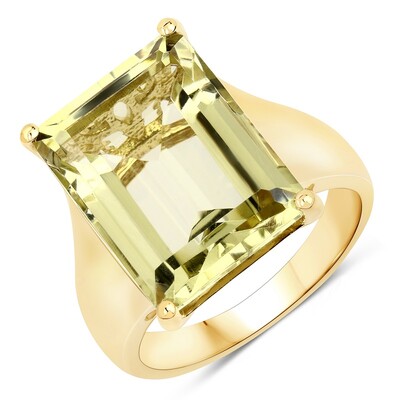 Anillo en plata con Quarzo limón