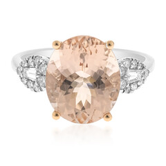 Anillo en oro con Morganita AAA (AMAYANI)
