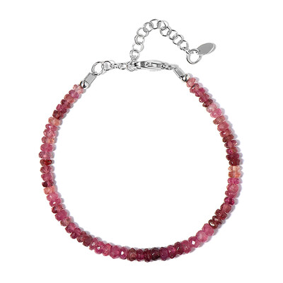 Brazalete en plata con Turmalina rosa