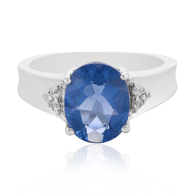 Anillo en plata con Fluorita de color cambiante
