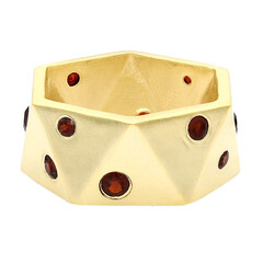 Anillo en plata con Granate de Mozambique