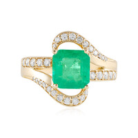 Anillo en oro con Esmeralda de Rusia (AMAYANI)
