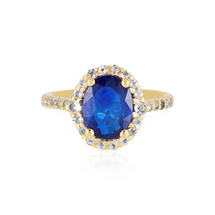 Anillo en plata con Espinela azul royal