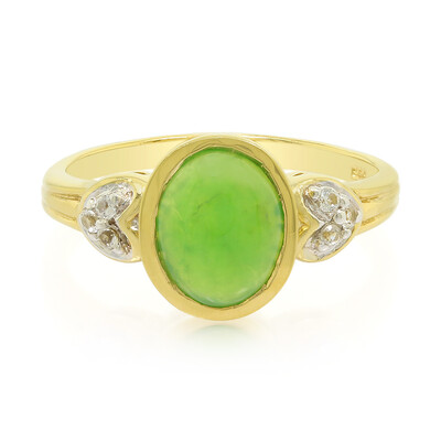 Anillo en plata con Crisoprasa imperial
