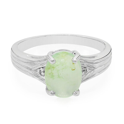 Anillo en plata con Crisoprasa