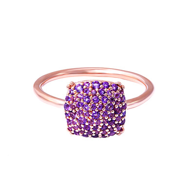 Anillo en plata con Amatista