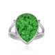 Anillo en plata con Uvarovita (Bali Barong)
