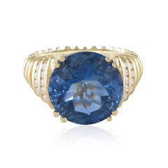 Anillo en oro con Fluorita de color cambiante (de Melo)