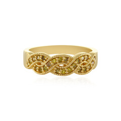 Anillo en plata con Diamante I3 amarillo