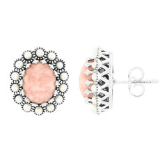 Pendientes en plata con Rodocrosita
