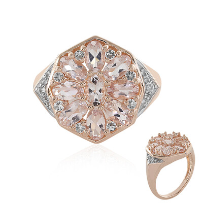 Anillo en plata con Morganita