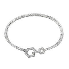 Brazalete en plata con Zircón (Adela Silber)