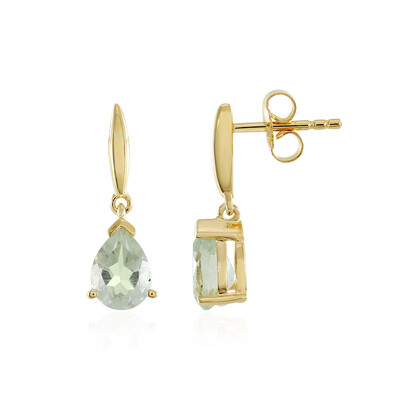 Pendientes en plata con Amatista verde
